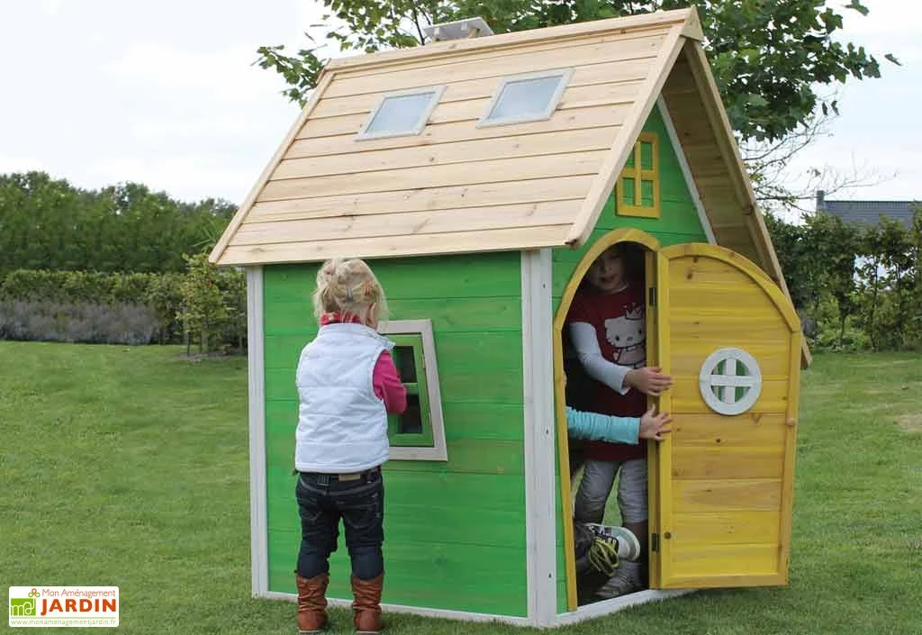 EXIT TOYS Maison Pour Enfant Bois Fantasia Verte 5 EXIT TOYS Maison Pour Enfant Bois Fantasia Verte – Image 3