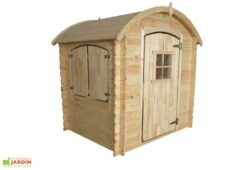 Cabane Maison D’Enfants En Bois Brut Patty Toiture Arrondie – 1 X 1 M