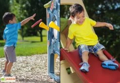 Step2 Cabane De Jardin Enfant - Maison De Jeux Tout-en-Un Fun Center -Solid || Axi || EXIT TOYS Soldes Boutique maison loisirs tout en un neighborhood fun center toboggan cibles table pique nique 4