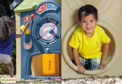 Step2 Cabane De Jardin Enfant - Maison De Jeux Tout-en-Un Fun Center -Solid || Axi || EXIT TOYS Soldes Boutique maison loisirs tout en un neighborhood fun center toboggan cibles table pique nique 5