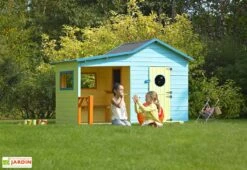 Cabane Maison D’Enfants En Bois Traité Hacienda + Abri 2 X 2,5 M -Solid || Axi || EXIT TOYS Soldes Boutique maison pour enfant bois hacienda