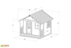 Axi Maisonnette Pour Enfant En Bois De Hemlock Milan -Solid || Axi || EXIT TOYS Soldes Boutique maisonnette bois milan avec terrasse