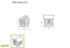 EXIT TOYS Maisonnette Pour Enfant En Bois De Cèdre Crooky 100 -Solid || Axi || EXIT TOYS Soldes Boutique maisonnette enfant bois cedre crooky 100 2