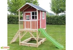 EXIT TOYS Maisonnette Enfant En Bois De Cèdre Avec Toboggan Loft 500 (3 Coloris) -Solid || Axi || EXIT TOYS Soldes Boutique maisonnette enfant bois cedre loft 500 3 coloris 5