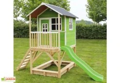 EXIT TOYS Maisonnette Enfant En Bois De Cèdre Avec Toboggan Loft 500 (3 Coloris) -Solid || Axi || EXIT TOYS Soldes Boutique maisonnette enfant bois cedre loft 500 3 coloris 6