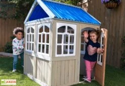 KidKraft Maisonnette En Bois Pour Enfant Cèdre Traité 111 X 121 Cm – Cooper -Solid || Axi || EXIT TOYS Soldes Boutique maisonnette enfant bois cedre traite 1