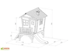 Axi Maisonnette Pour Enfant En Bois De Hemlock Iris -Solid || Axi || EXIT TOYS Soldes Boutique maisonnette enfant bois hemlock iris