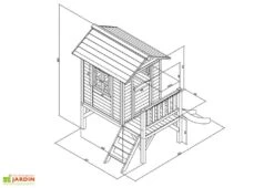 Axi Maisonnette Pour Enfant En Bois De Hemlock Lodge XL -Solid || Axi || EXIT TOYS Soldes Boutique maisonnette enfant bois hemlock lodge xl 4