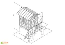 Axi Maisonnette Pour Enfant En Bois De Hemlock Lodge XL Bleu -Solid || Axi || EXIT TOYS Soldes Boutique maisonnette enfant bois hemlock lodge xl bleu 1