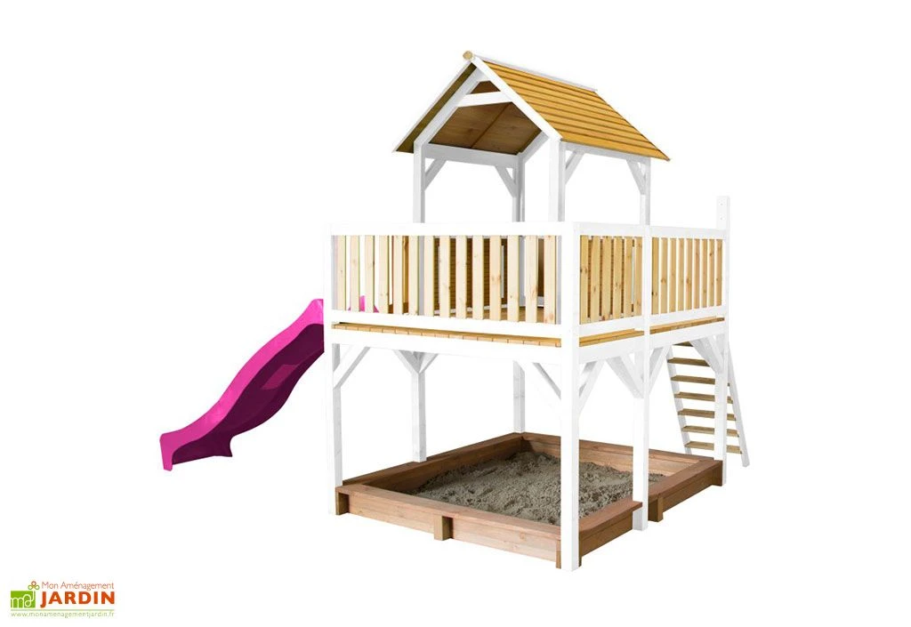 Axi Maisonnette Pour Enfant En Bois De Hemlock + Toboggan Atka 8 Axi Maisonnette Pour Enfant En Bois De Hemlock + Toboggan Atka – Image 6
