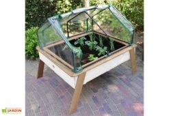 Axi Table De Culture En Bois De Hemlock + Bâche Plastique - 110 X 93 X 99 Cm -Solid || Axi || EXIT TOYS Soldes Boutique mini serre sur pieds bois blanc