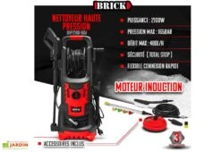 Nettoyeur Haute Pression à Induction – 2100 W 11 Nettoyeur Haute Pression à Induction – 2100 W -Solid || Axi || EXIT TOYS Soldes Boutique nettoyeur haute pression electrique 2100w brick moteur induction