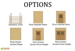 Solid Carport Bois Modulable 3x5 M -Solid || Axi || EXIT TOYS Soldes Boutique options carport bois 3x5m s7721