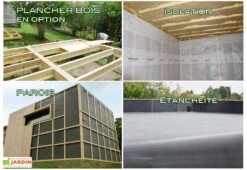 Chalet En Bois Habitable 16 M² - Bungalow Design Studio 635 X 255 Cm -Solid || Axi || EXIT TOYS Soldes Boutique page construction 3