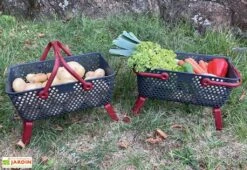 Paniers De Récolte Kajo 15L - 48 X 29 X 20 Cm (lot De 2) -Solid || Axi || EXIT TOYS Soldes Boutique panier recolte kajo 15 cerise