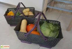 Paniers De Récolte Kajo 15L - 48 X 29 X 20 Cm (lot De 2) -Solid || Axi || EXIT TOYS Soldes Boutique panier recolte kajo 15 prune