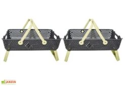 Paniers De Récolte Kajo 20L – 58 X 38 X 15 Cm (lot De 2) -Solid || Axi || EXIT TOYS Soldes Boutique panier recolte kajo 20 jaune pastel