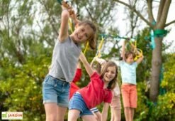 Parcours D’obstacles Enfant + Slackline De 25 M