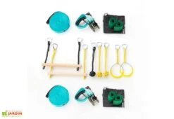 Parcours D’obstacles Enfant + Slackline De 15 M -Solid || Axi || EXIT TOYS Soldes Boutique parcours obstacles enfant slackline