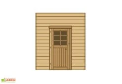 Paroi Avant/Arrière Porte Simple Pour Carport Modulable Solid 3x5m