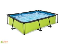 EXIT TOYS Piscine Hors Sol Tubulaire Rectangulaire – 300 X 200 X 65 Cm -Solid || Axi || EXIT TOYS Soldes Boutique piscine hors sol tubulaire exit toys 3x2m vert citron