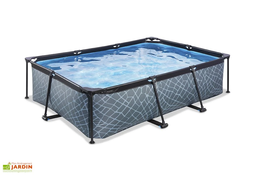 EXIT TOYS Piscine Hors Sol Tubulaire Rectangulaire – 220 X 150 X 65 Cm 4 EXIT TOYS Piscine Hors Sol Tubulaire Rectangulaire – 220 X 150 X 65 Cm – Image 2
