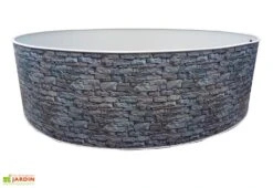 Piscine En Acier Ronde Imitation Pierre - Azuro 7 Piscine En Acier Ronde Imitation Pierre - Azuro -Solid || Axi || EXIT TOYS Soldes Boutique piscine imitation pierre hors sol