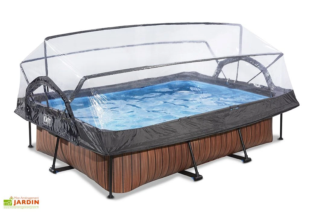 EXIT TOYS Piscine Hors Sol Tubulaire Rectangulaire – 220 X 150 X 65 Cm + Dôme 3 EXIT TOYS Piscine Hors Sol Tubulaire Rectangulaire – 220 X 150 X 65 Cm + Dôme