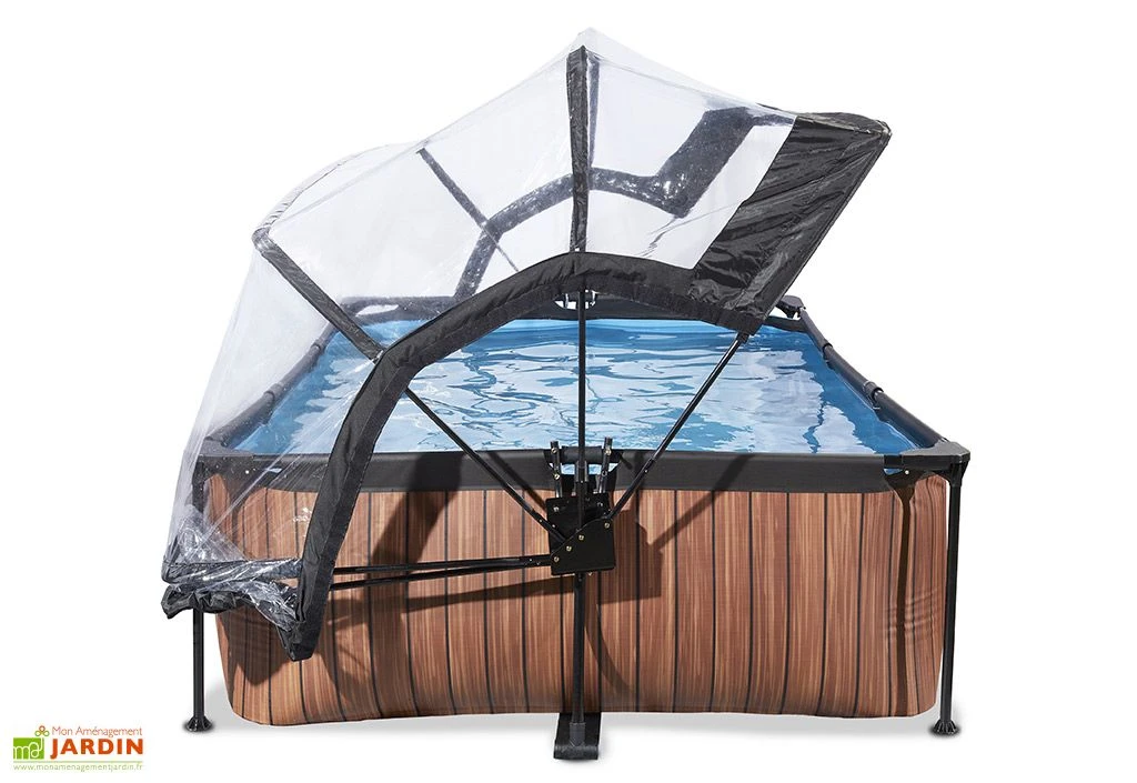 EXIT TOYS Piscine Hors Sol Tubulaire Rectangulaire – 220 X 150 X 65 Cm + Dôme 4 EXIT TOYS Piscine Hors Sol Tubulaire Rectangulaire – 220 X 150 X 65 Cm + Dôme – Image 2