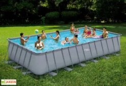 Summer Waves Piscine Hors-sol Tubulaire Rectangulaire – 7,32 X 3,66 X 1,32 M