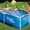 Summer Waves Piscine Hors-sol Tubulaire Rectangulaire – 213 X 152 X 61 Cm 1 Summer Waves Piscine Hors-sol Tubulaire Rectangulaire – 213 X 152 X 61 Cm -Solid || Axi || EXIT TOYS Soldes Boutique piscine tubulaire bleue 2 13