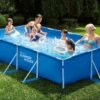 Summer Waves Piscine Hors-sol Tubulaire Rectangulaire – 475 X 213 X 84 Cm -Solid || Axi || EXIT TOYS Soldes Boutique piscine tubulaire bleue 4 75m
