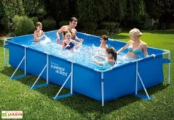 Summer Waves Piscine Hors-sol Tubulaire Rectangulaire – 475 X 213 X 84 Cm