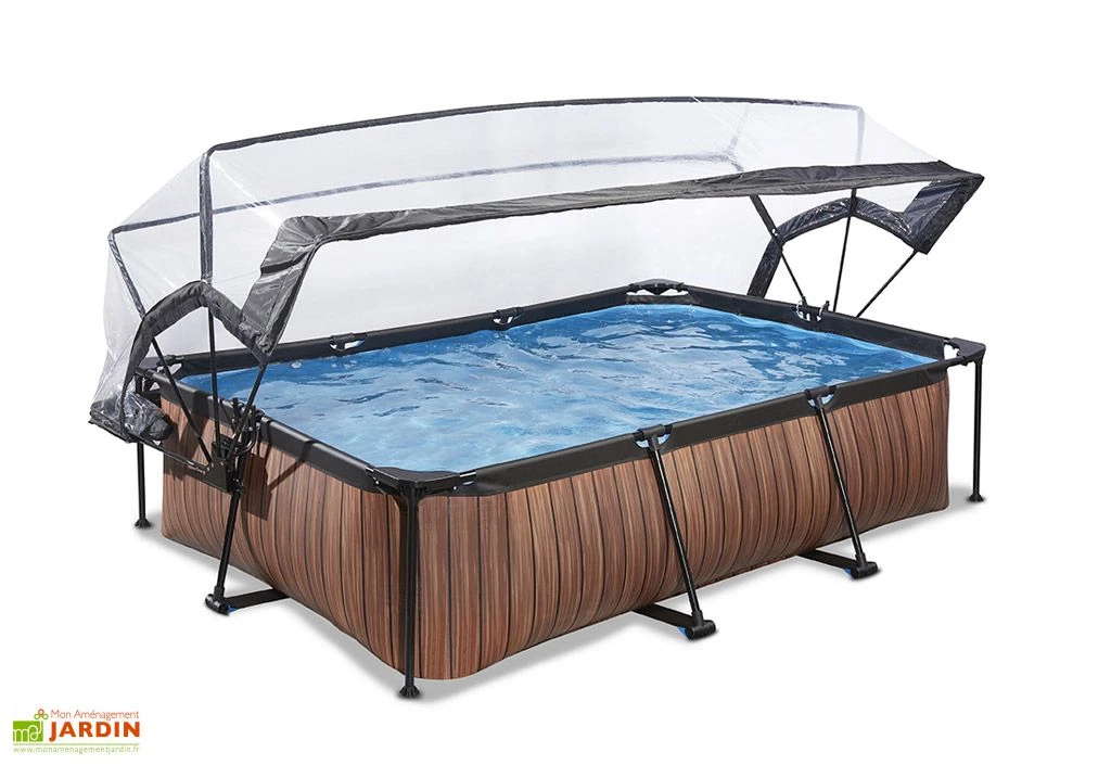 EXIT TOYS Piscine Hors Sol Tubulaire Rectangulaire – 220 X 150 X 65 Cm + Dôme 5 EXIT TOYS Piscine Hors Sol Tubulaire Rectangulaire – 220 X 150 X 65 Cm + Dôme – Image 3