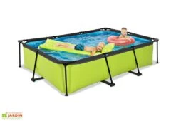 EXIT TOYS Piscine Hors Sol Tubulaire Rectangulaire – 300 X 200 X 65 Cm -Solid || Axi || EXIT TOYS Soldes Boutique piscine tubulaire rectangulaire exit toys enfant citron vert