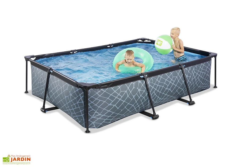 EXIT TOYS Piscine Hors Sol Tubulaire Rectangulaire – 300 X 200 X 65 Cm + Ombrage 8 EXIT TOYS Piscine Hors Sol Tubulaire Rectangulaire – 300 X 200 X 65 Cm + Ombrage – Image 6