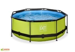 EXIT TOYS Piscine Hors Sol Tubulaire Ronde – 244 X 76 Cm -Solid || Axi || EXIT TOYS Soldes Boutique piscine tubulaire ronde 244cm vert citron
