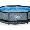 EXIT TOYS Piscine Hors Sol Tubulaire Ronde – 300 X 76 Cm -Solid || Axi || EXIT TOYS Soldes Boutique piscine tubulaire ronde exit toys 300cm grise