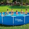 Summer Waves Piscine Hors-sol Tubulaire Ronde ∅457 X 84 Cm - PVC Bleu 1 Summer Waves Piscine Hors-sol Tubulaire Ronde ∅457 X 84 Cm - PVC Bleu -Solid || Axi || EXIT TOYS Soldes Boutique piscine tubulaire summerwaves ronde 457cm liner bleu