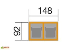 Cache-poubelle Double En Bois De Pin Traité 92 X 148 X 122 Cm -Solid || Axi || EXIT TOYS Soldes Boutique plan cache poubelle double bois