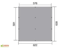 Carport Double En Bois D’épicéa Brut Et Acier Galvanisé 39,75 M² -Solid || Axi || EXIT TOYS Soldes Boutique plan carport double bois acier galvanise 39m