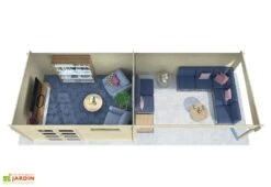 Abri De Jardin + Auvent En Bois D’épicéa Brut 22,9 M² 8 Abri De Jardin + Auvent En Bois D’épicéa Brut 22,9 M² -Solid || Axi || EXIT TOYS Soldes Boutique plan coupe abri jardin terrasse bois