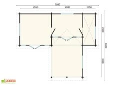 Bungalow De Jardin En Bois D’épicéa Brut Karl – 51,48 M² -Solid || Axi || EXIT TOYS Soldes Boutique plan dimensions bungalow jardin bois karl