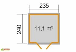 Abri De Jardin En Bois D’épicéa 219 Weka-Line T1 - 5,64 M² -Solid || Axi || EXIT TOYS Soldes Boutique plan dimensions cabane jardin 219 weka line t1