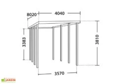 Carport Camping-Car Bois Traité Autoclave (802x404) -Solid || Axi || EXIT TOYS Soldes Boutique plan dimensions carport bois