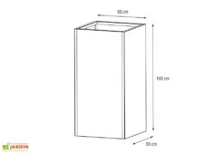 Jardinière Haute En Métal Thermolaqué – 50 X 50 X 100 Cm -Solid || Axi || EXIT TOYS Soldes Boutique plan dimensions jardiniere hg08977101