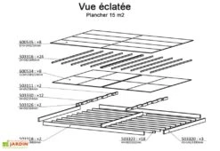 Plancher Pour Chalet En Bois Habitable Isolé Decor Home -Solid || Axi || EXIT TOYS Soldes Boutique plancher bois abri jardin chalet habitable isole decor home