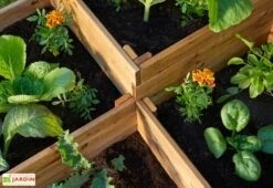 Carré Potager En Bois Autoclave à étages 4 Compartiments - 90 X 90 X 46 Cm -Solid || Axi || EXIT TOYS Soldes Boutique plantes carre potager
