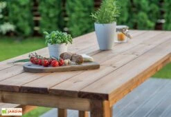 Table De Jardin En Bois Autoclave 200 Cm + 2 Bancs – Daugavpils -Solid || Axi || EXIT TOYS Soldes Boutique plateau table jardin bois ekju 253654