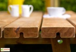 Table De Pique-nique Bois Autoclave Brun + Bancs Rabattables – Jelgava -Solid || Axi || EXIT TOYS Soldes Boutique plateau table pique nique ekju 253001